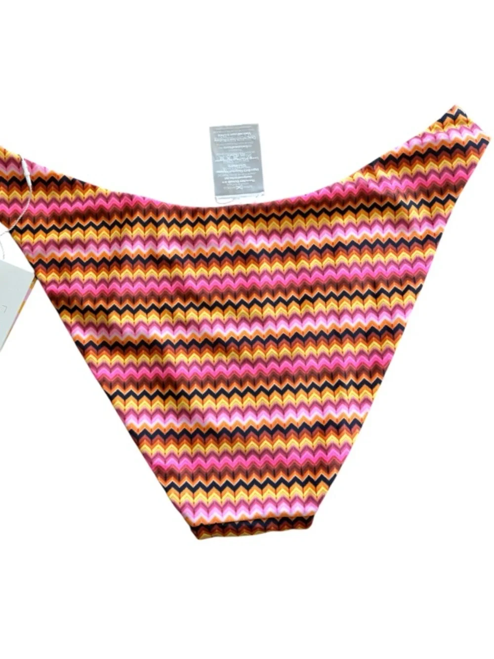 Kulani Kinis Waves of Fun Pink Multi Chevron Low-Rise Bikini Bottoms
